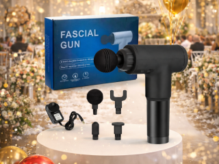 جهاز المساج المسدس متعدد الاستخدام – Fascial Gun لتخفيف الآلام والاسترخاء!
