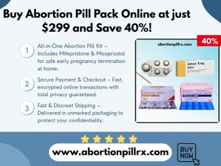 Buy Abortion Pill Pack Online at just $299 and Save 40%!